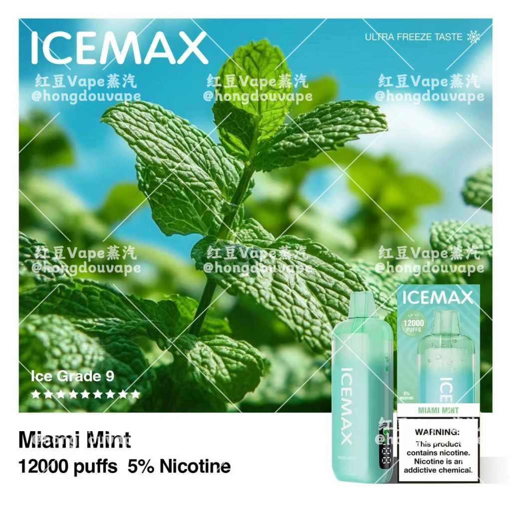 icemax 冰爆12000口一次性电子烟 陶瓷芯 液晶屏 多口味可选