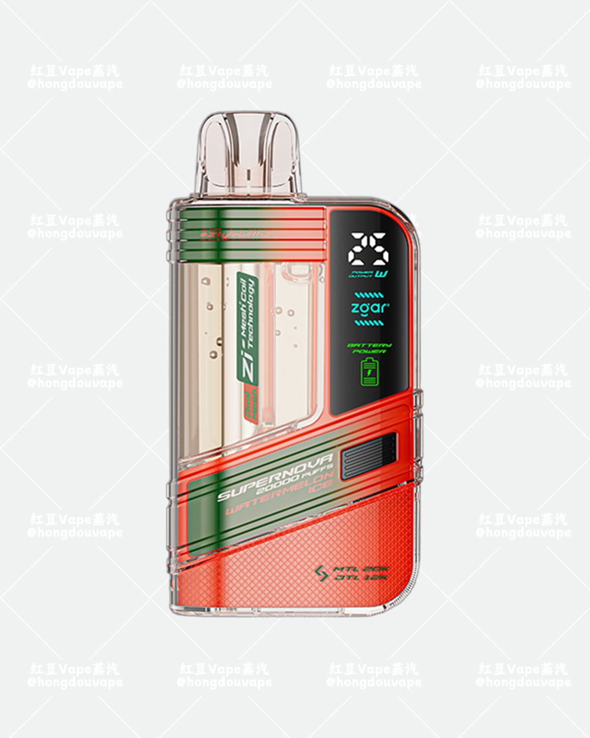 正品zgar supernova冰熊超新星20000口一次性电子烟16 25w功率 液晶屏 多口味可选