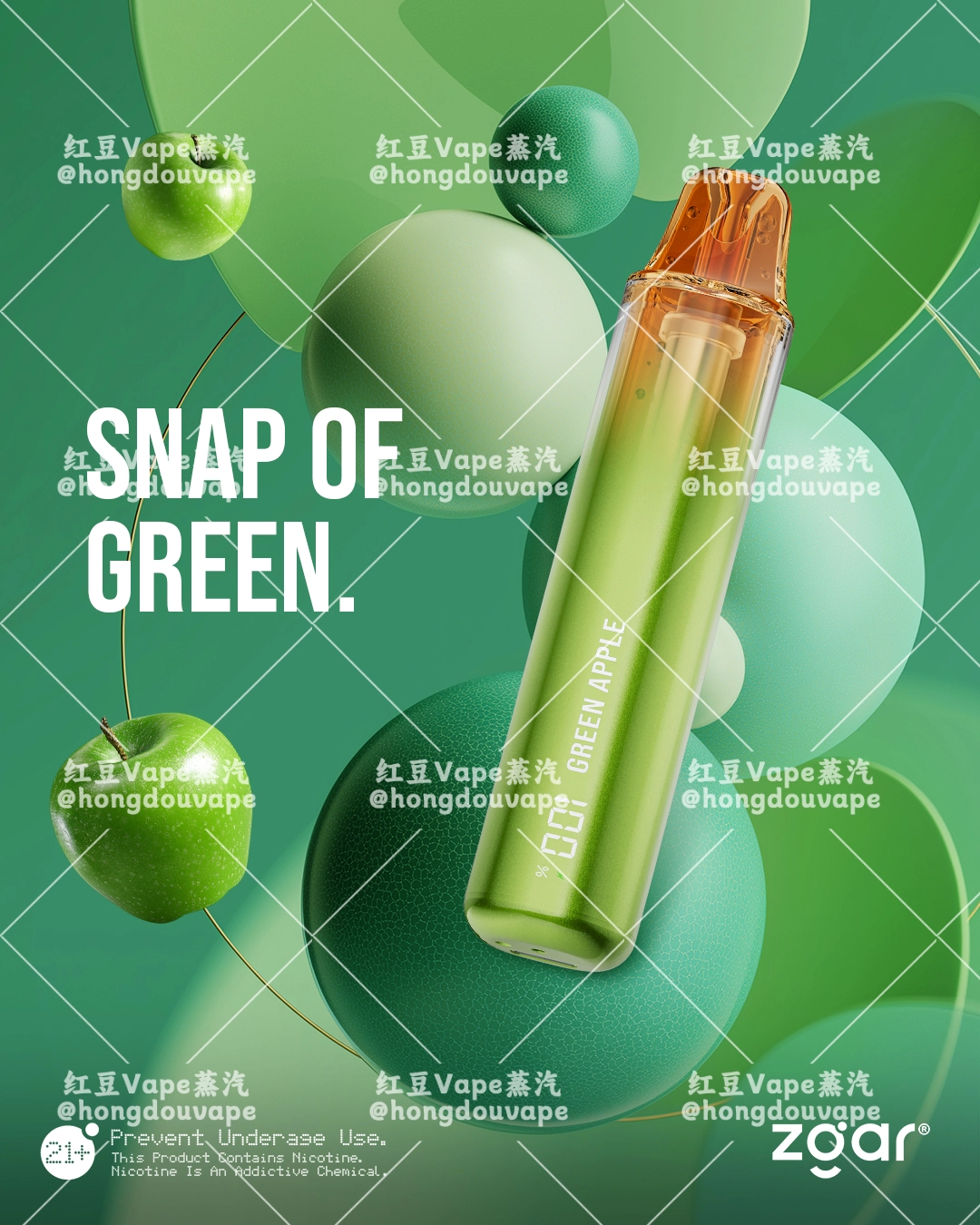 正品zgar pulse冰熊飒潮4000口一次性电子烟 陶瓷芯 多口味可选