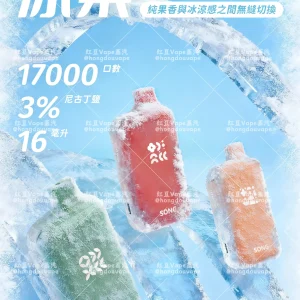 正品song崧a38冰果系列17000口一次性电子烟 冰感自定义 多口味可选