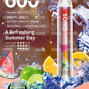 正品崧song 崧闪a02萤火系列600口一次性电子烟 多口味可选