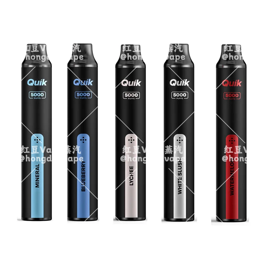 泰版quik小黑条5000口一次性电子烟 双发网状雾化芯 零糖零脂 多口味可选