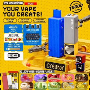 正品relx悦刻creator 乐高积木15000口电子烟套装 模块化 像素屏 多口味可选