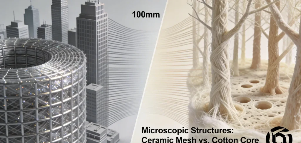 电子烟雾化芯微观结构对比:陶瓷网状线圈精密网孔 vs 传统棉芯纤维结构