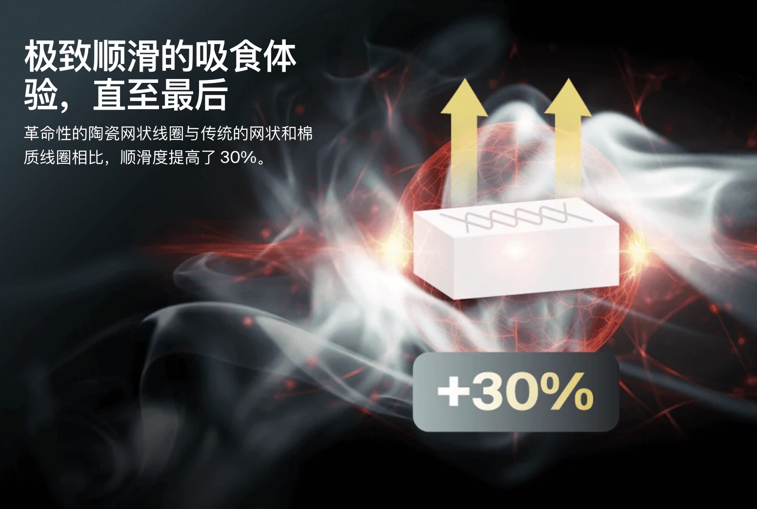 SnowPlus雪加板砖二代Hammer Ultra一次性电子烟 雾化芯效果展示