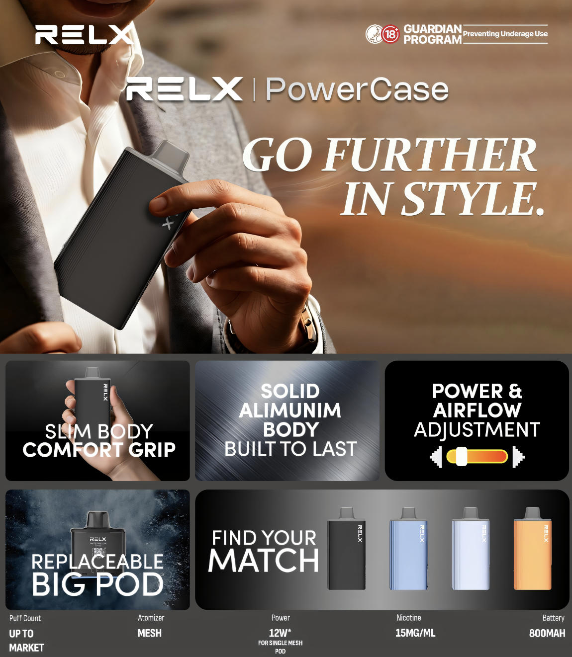 RELX悦刻能量盒PowerCase电子烟杆 功能使用拆解
